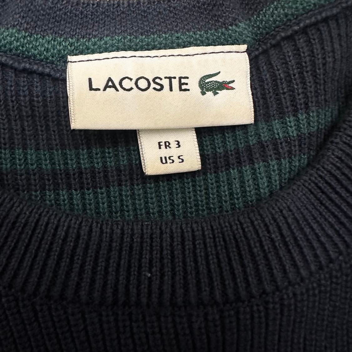 라코스테 스트라이프 니트 S 상품이미지3