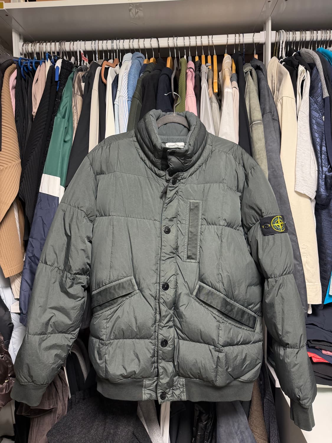 [xxl] 19fw 스톤아일랜드 크링클랩스 숏패딩 상품이미지1