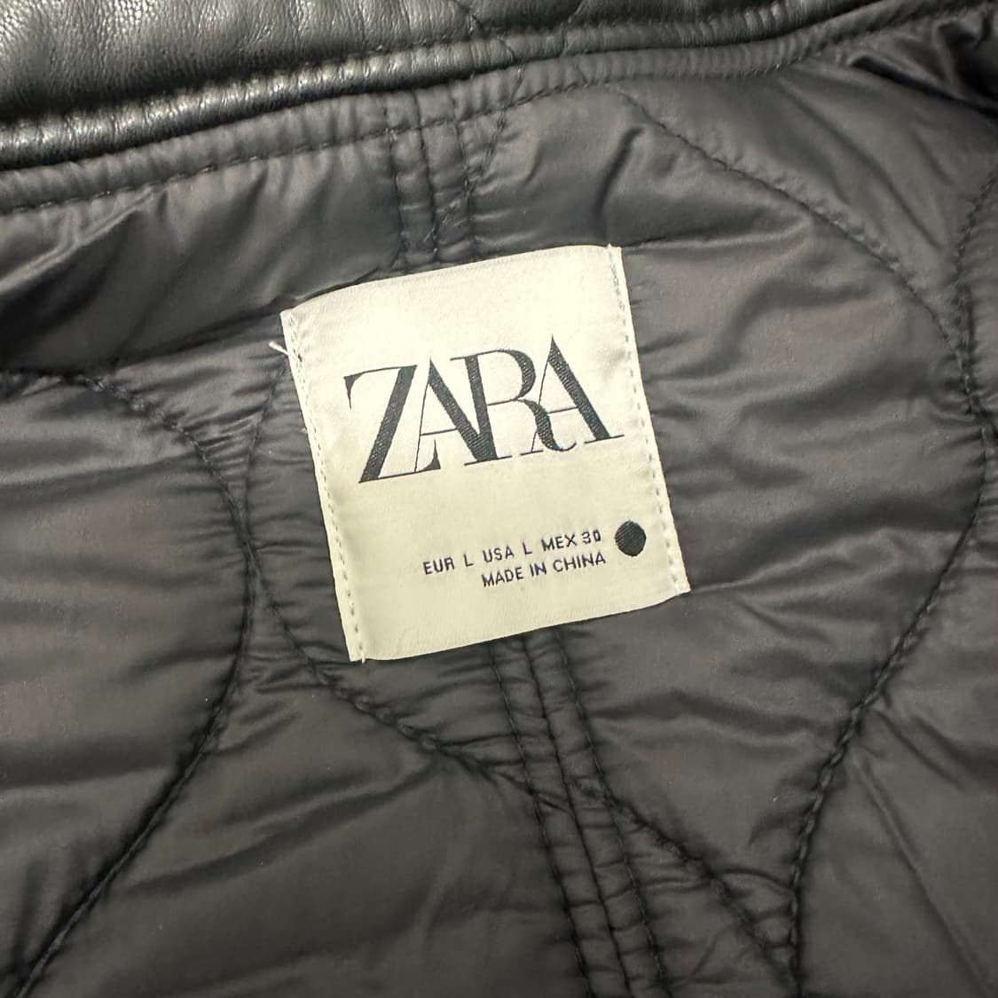 ZARA 자라 여성 퀄팅 레더 자켓 점퍼 L 상품이미지8