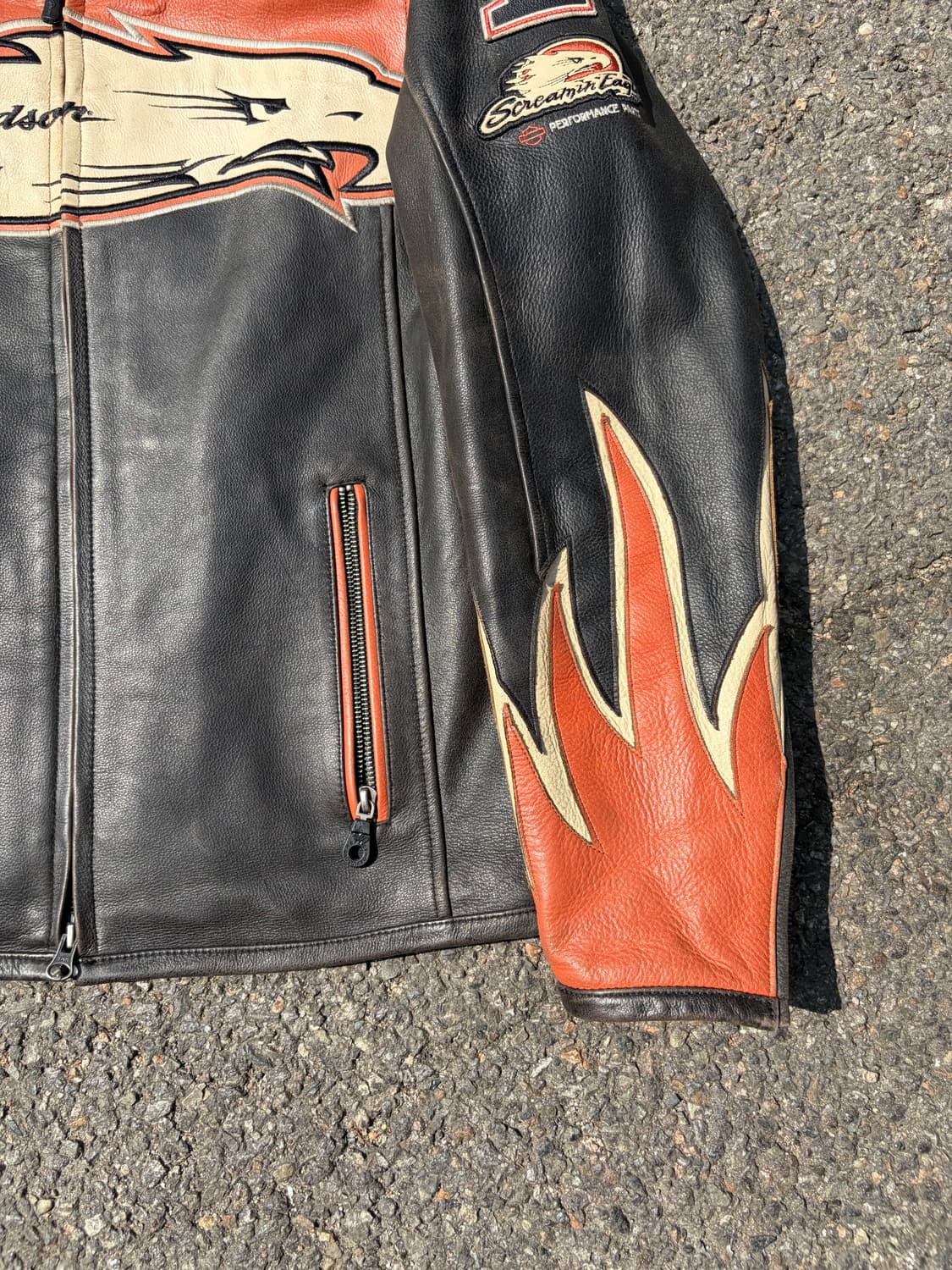 할리데이비슨 카우하이드 싱글 라이더 자켓 M 상품이미지7