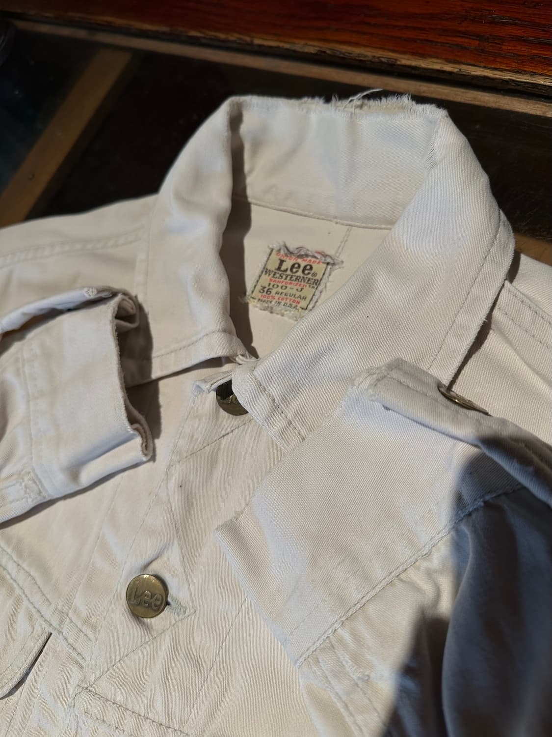 60s USA LEE 100-J 빈티지 리 화이트 웨스터너 자켓 상품이미지5