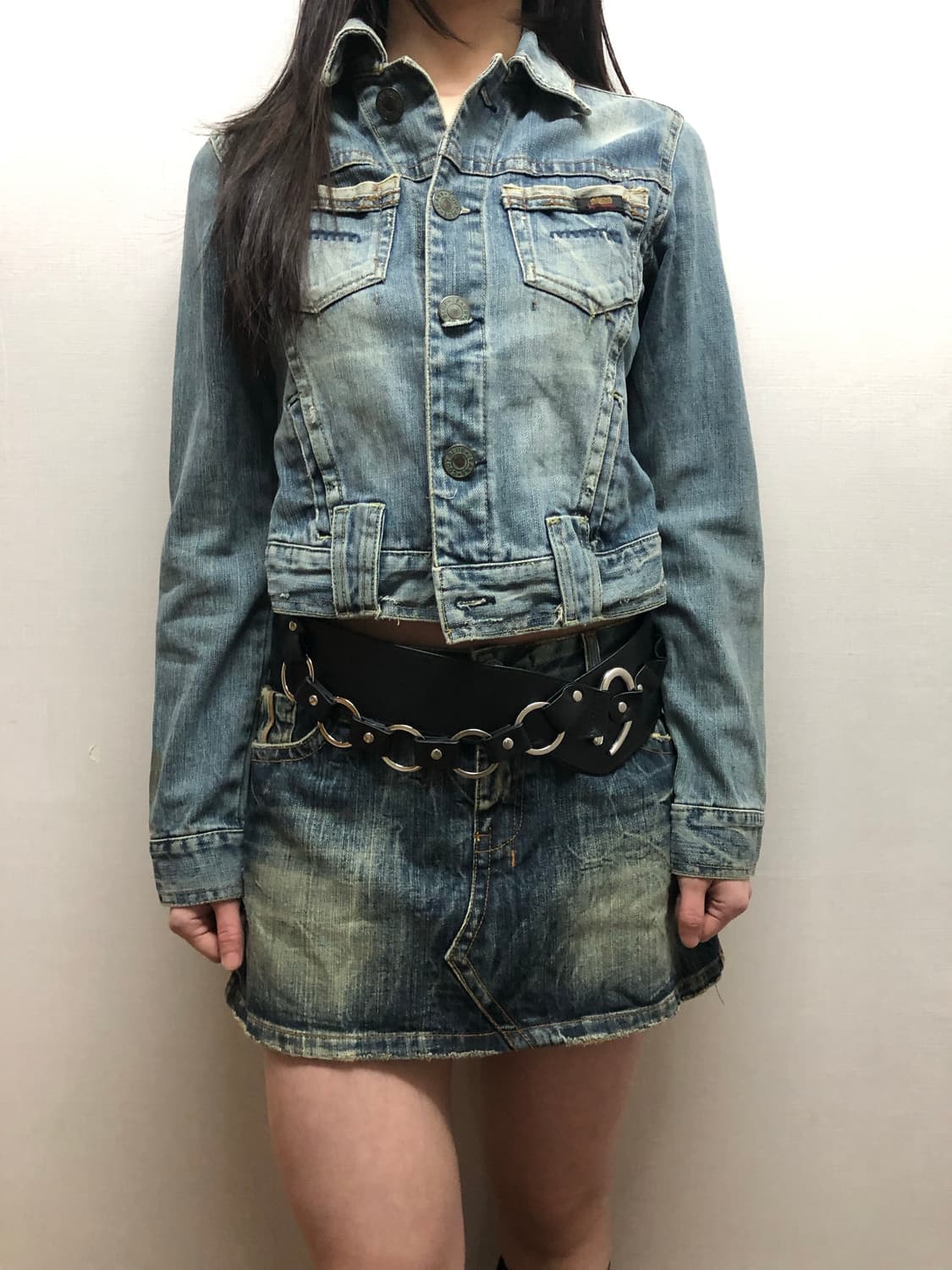 빈티지 데님 크롭 자켓 상품이미지4