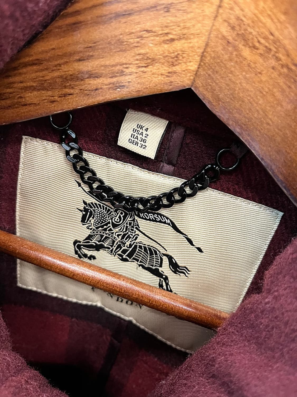 여) 버버리 와인 더플코트  상품이미지4