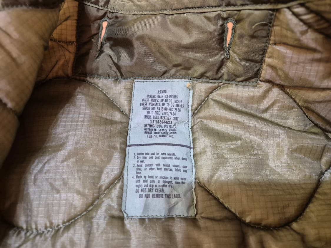 미군 야상 내피 XS 엑스스몰 상품이미지3