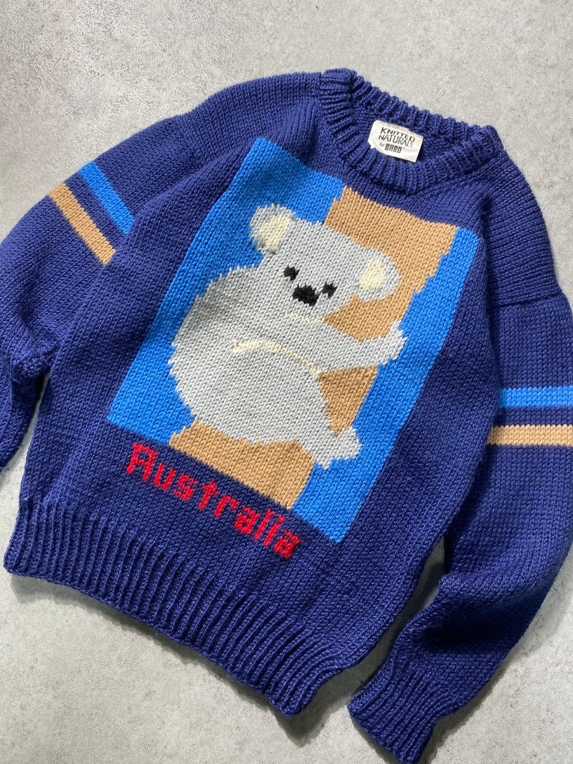 [M] 80s 오스트레일리아 빈티지  퓨어울 코알라 니트 상품이미지4