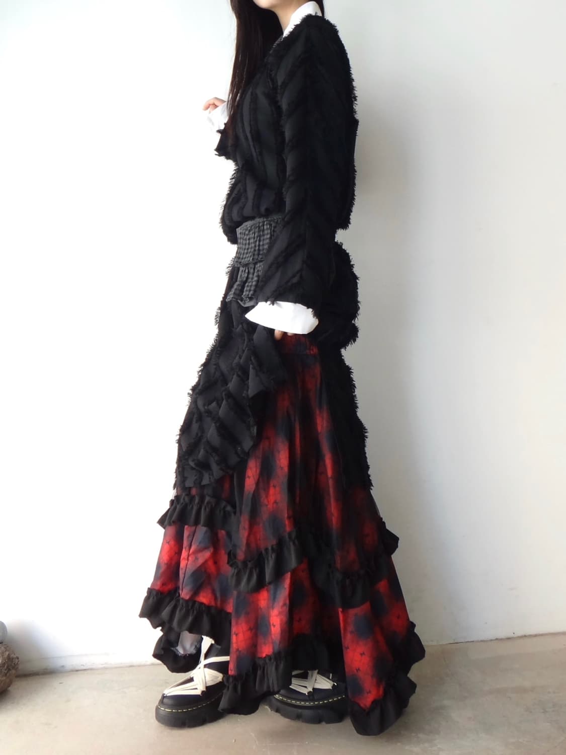 Tassel long wrap ops / black 상품이미지4
