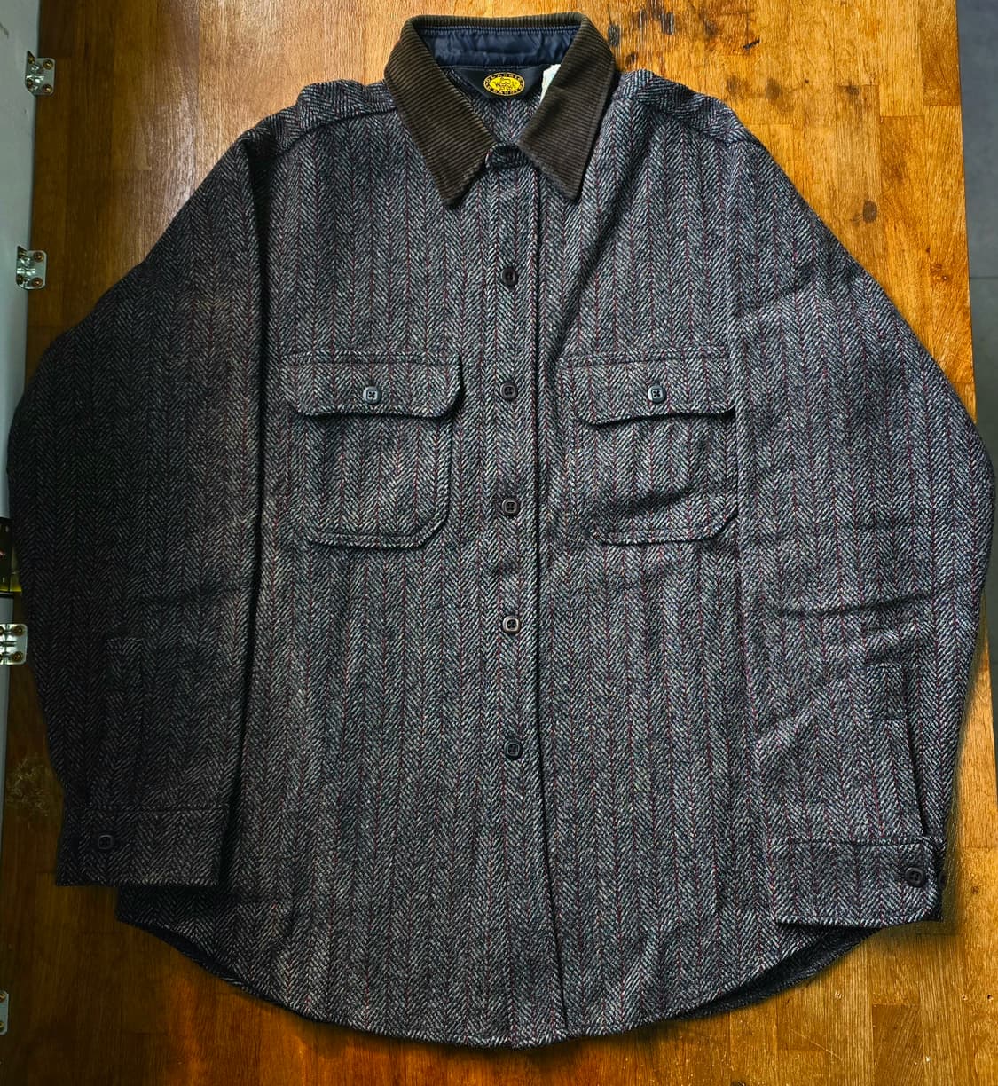 울리치 헤링본 코듀로이 카라 셔츠 자켓 L 싸이즈 105 USA 상품이미지1