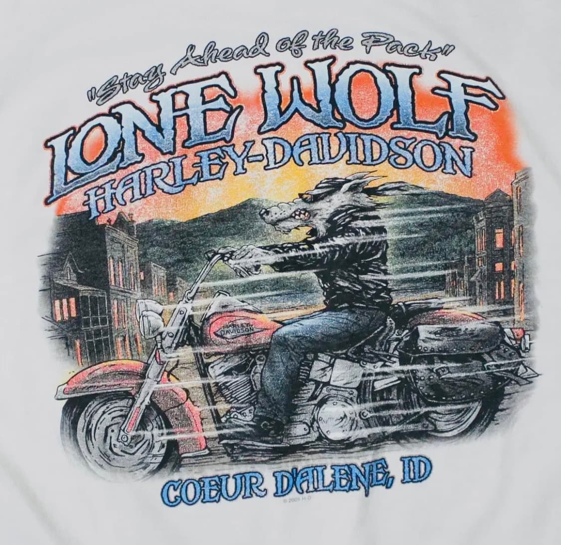 2008 Harley-Davidson Lone Wolf 포켓 반팔 티셔츠 상품이미지3