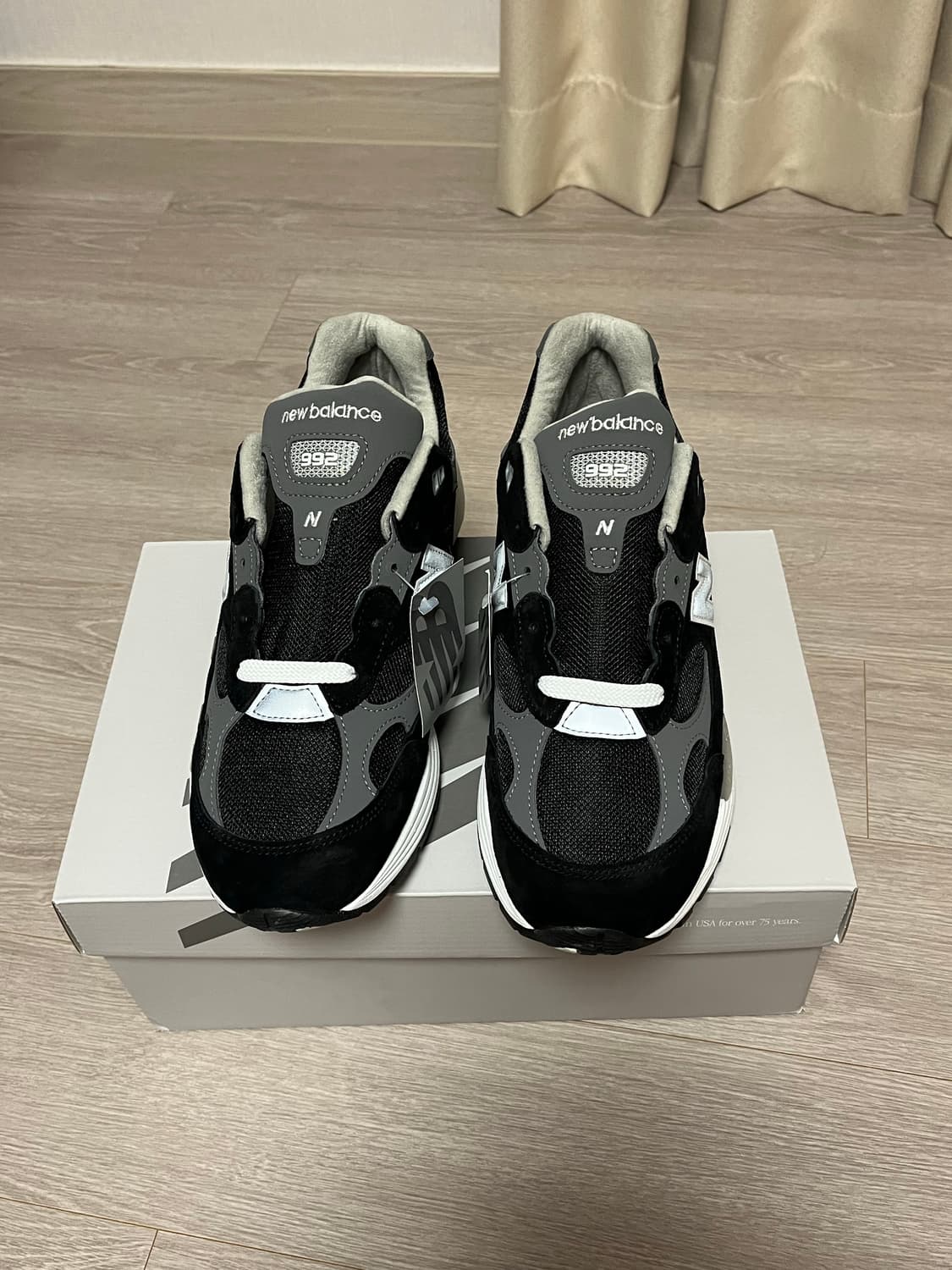 (새상품) 뉴발란스 992 블랙 그레이 상품이미지3