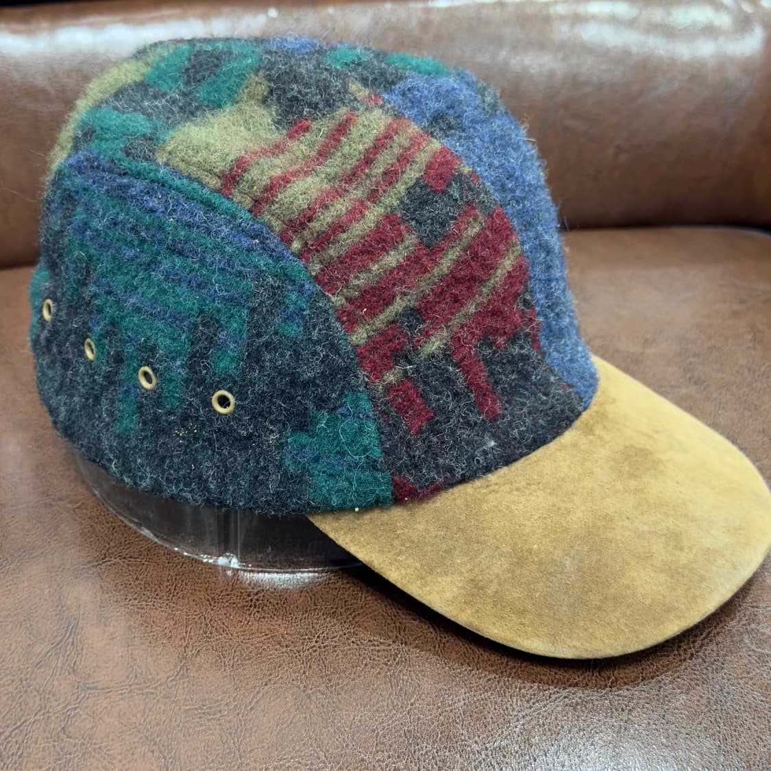 90s 울리치 체크 울 헌팅캡 USA 상품이미지2