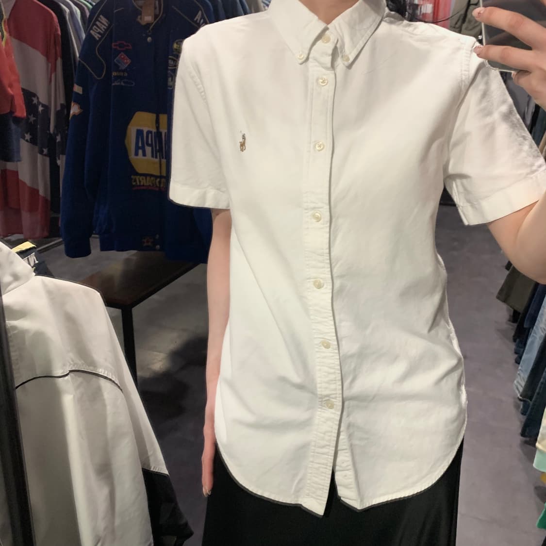 [IM] 폴로 랄프로렌 반팔 슬림핏 셔츠 화이트 상품이미지4