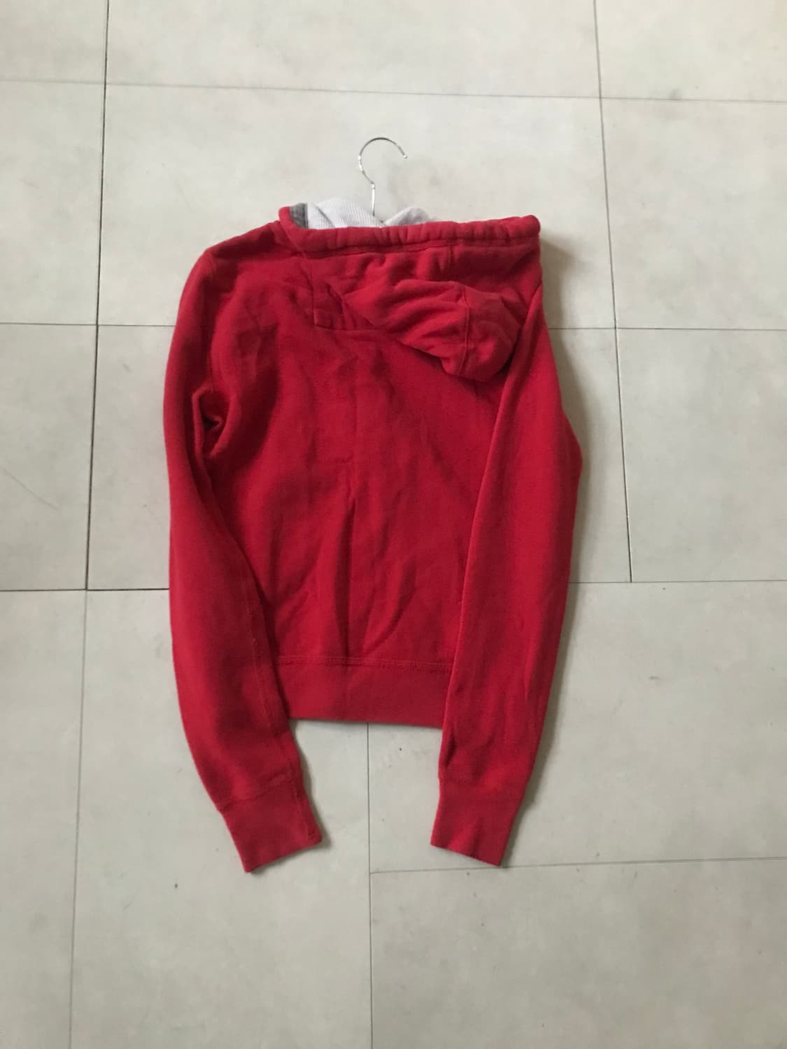 아베크롬비 레드 딱붙핏 후드집업 상품이미지10