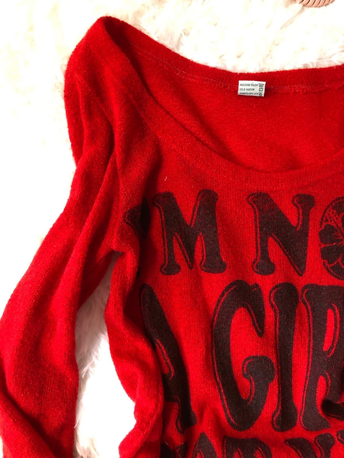 Red I’m not girl top 상품이미지3