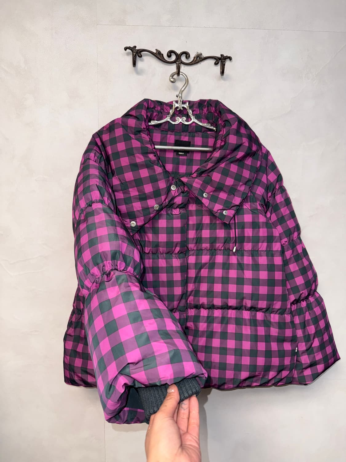 MISS SIXTY black pink check down puffer  상품이미지2