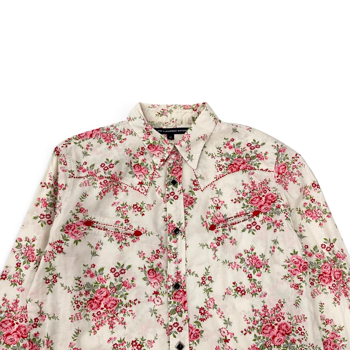 Polo, Ivory Rose Pattern Western Shirt 상품이미지3