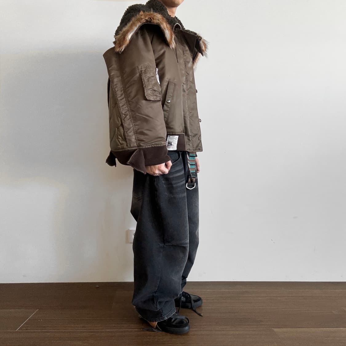Mihara Yasuhiro Fur Hood Bomber Jacket 상품이미지3