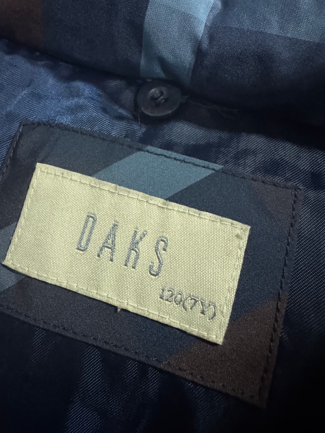 닥스 daks 키즈 덕 다운 후드 체크 패딩 120 상품이미지3