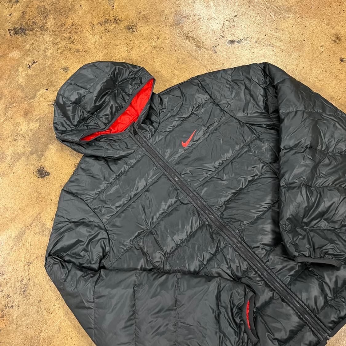 [정품/L] 나이키 블랙 패딩 점퍼 후드 b18 상품이미지1