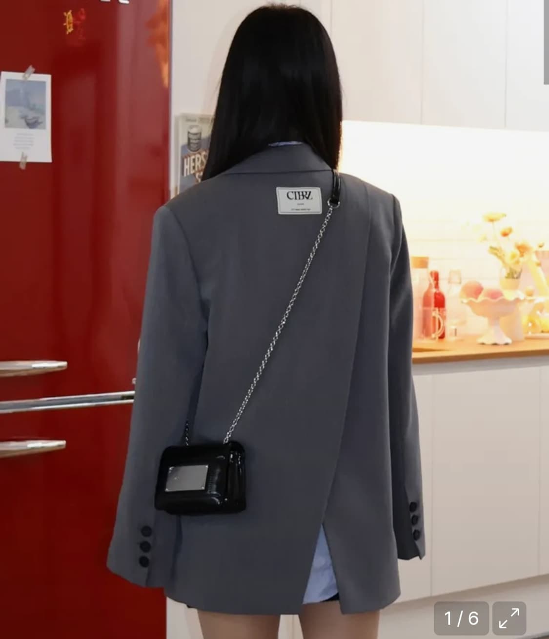 시티브리즈 루즈핏 절개 블레이저 자켓 상품이미지1