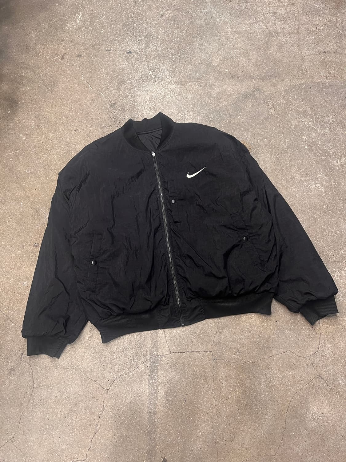 90‘s 희귀 나이키 빅 스우시 리버시블 퀼팅자켓 L 상품이미지3