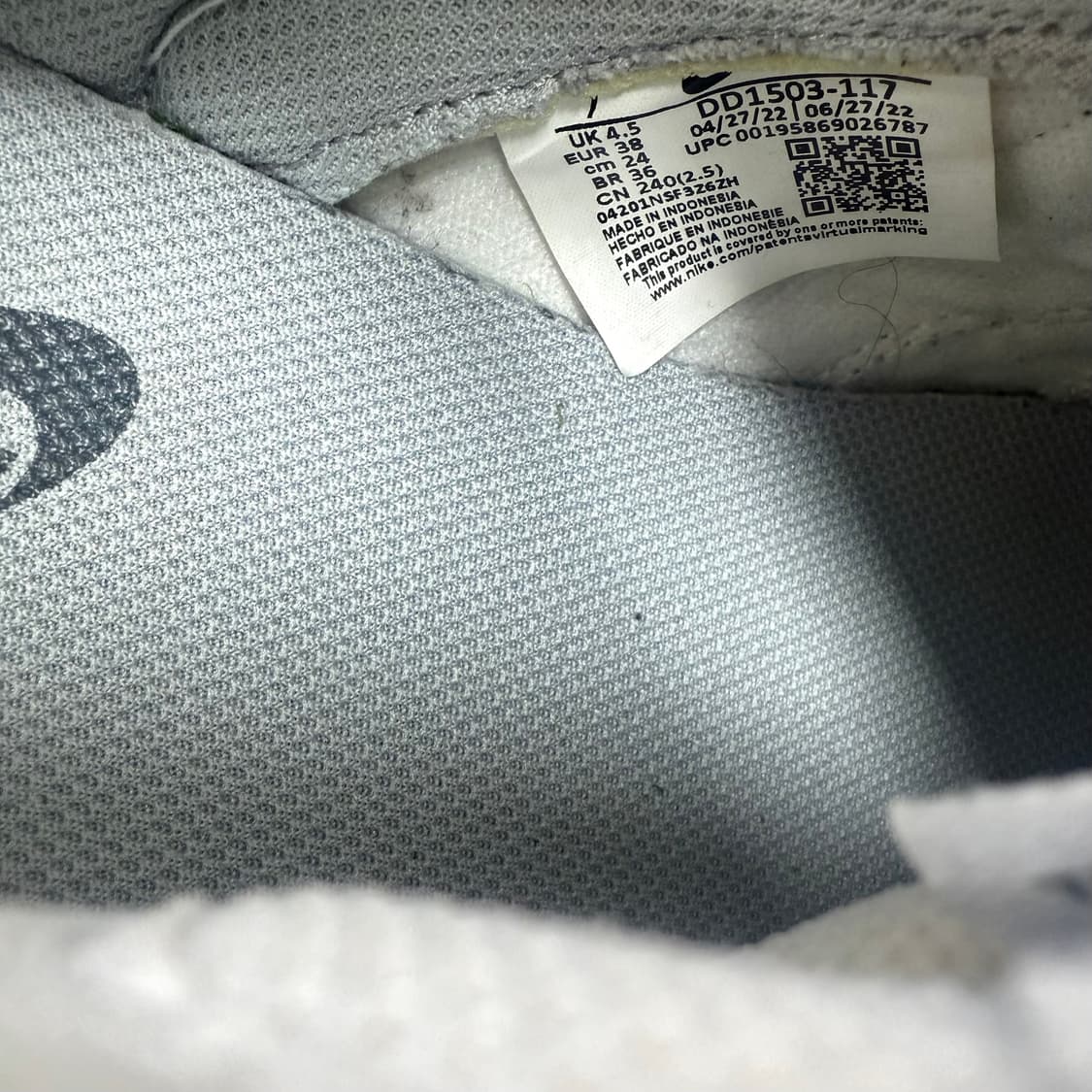 (240)나이키 운동화 덩크로우 라이트 스모크그레이 상품이미지10