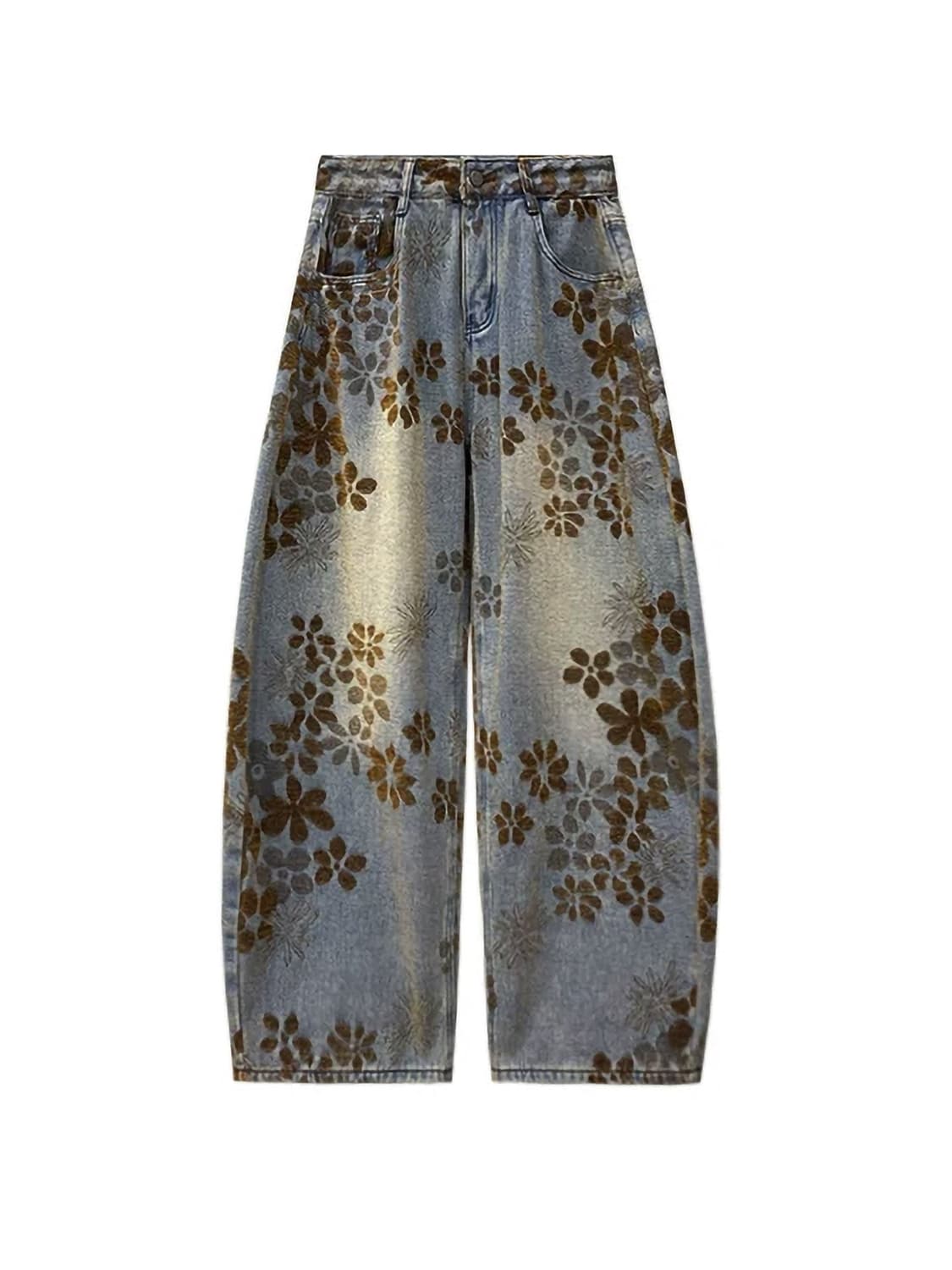 레트로 블루 와이드 팬츠 (7size)(작은키) 상품이미지1