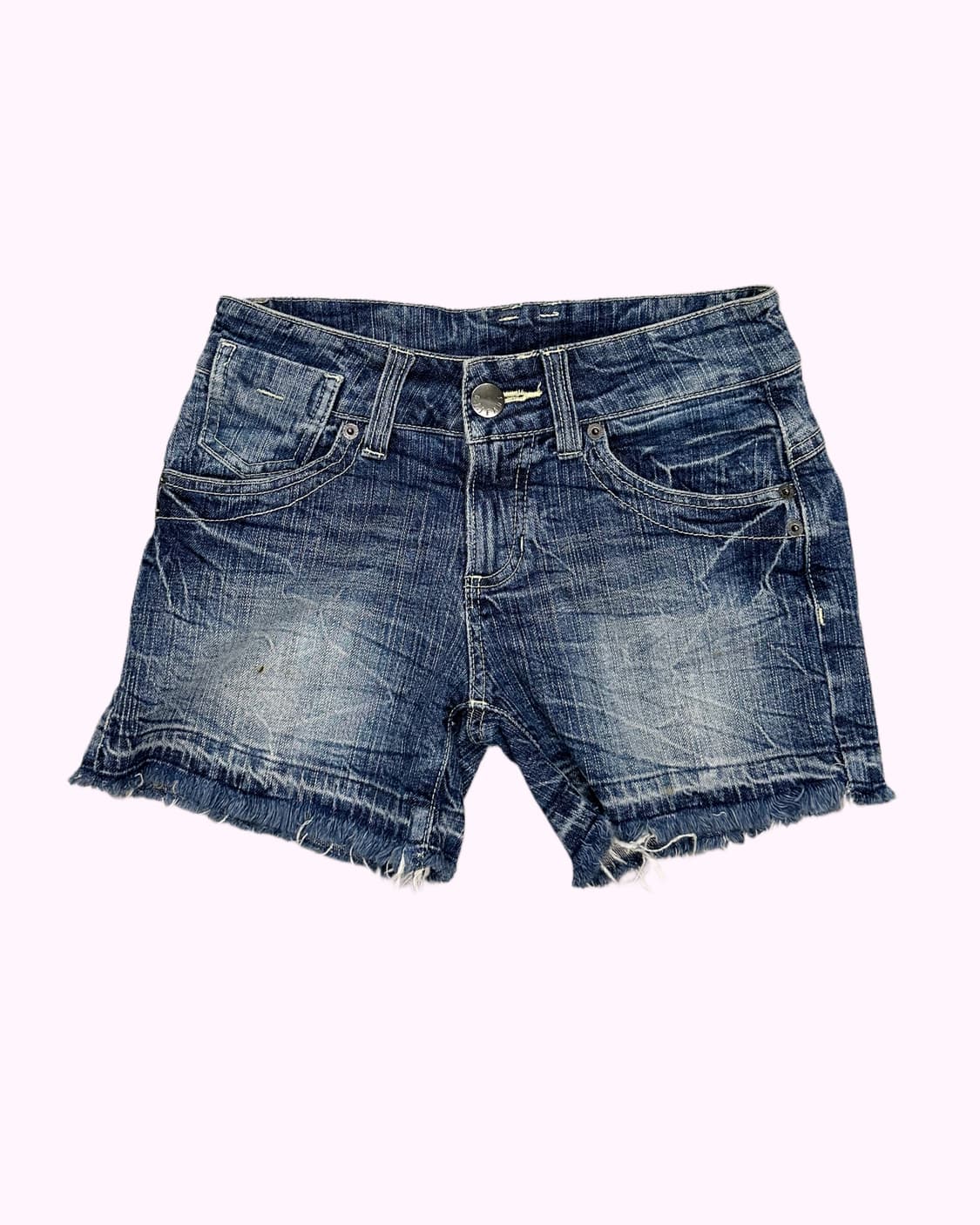 heart cubic denim shorts 상품이미지2