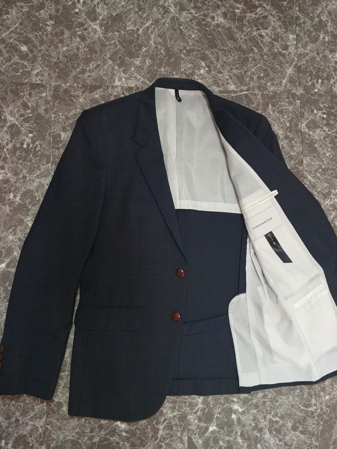 커스텀멜로우(customellow) 체크 자켓 M 상품이미지2