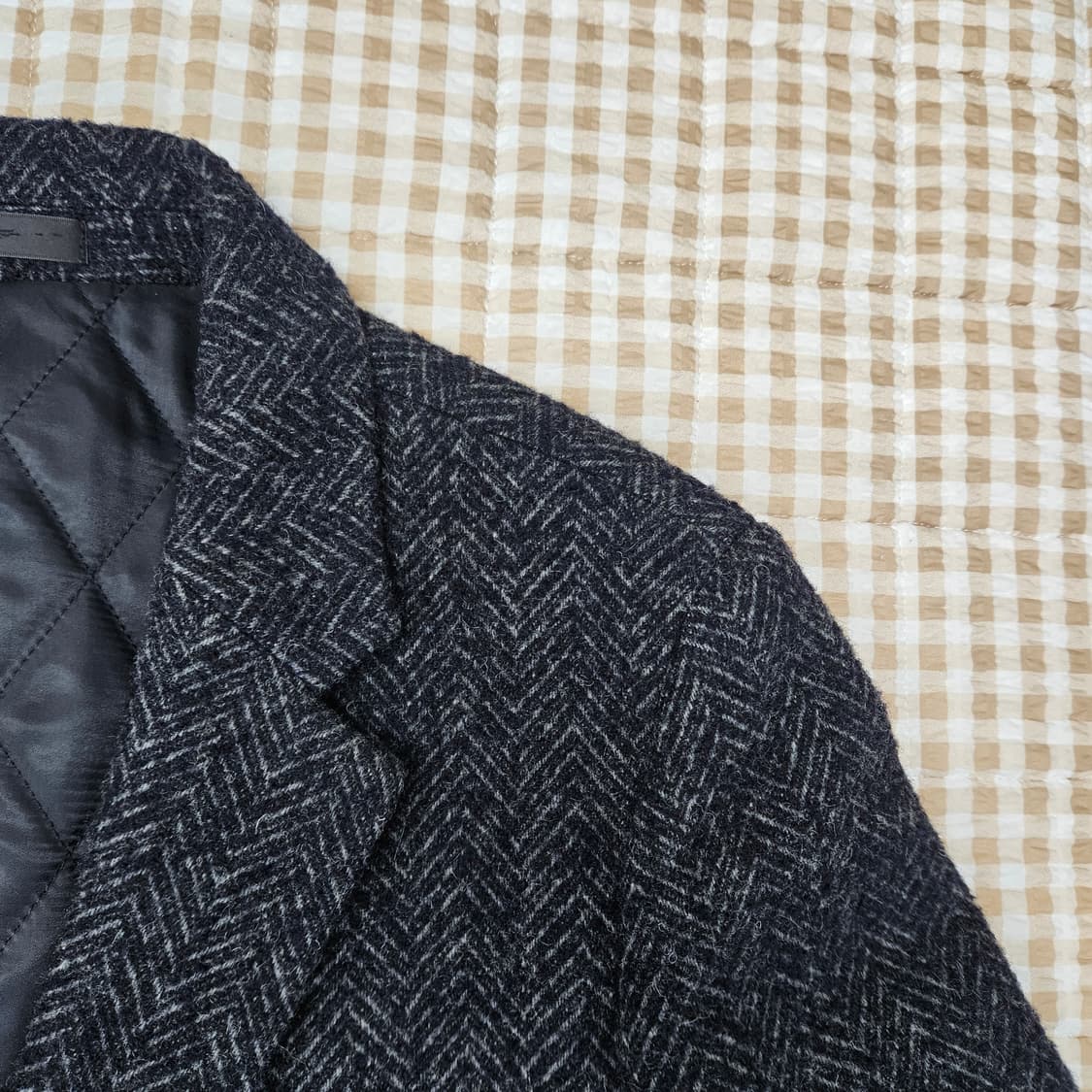 코모도스퀘어 헨링본 울 코트 남자100 상품이미지3