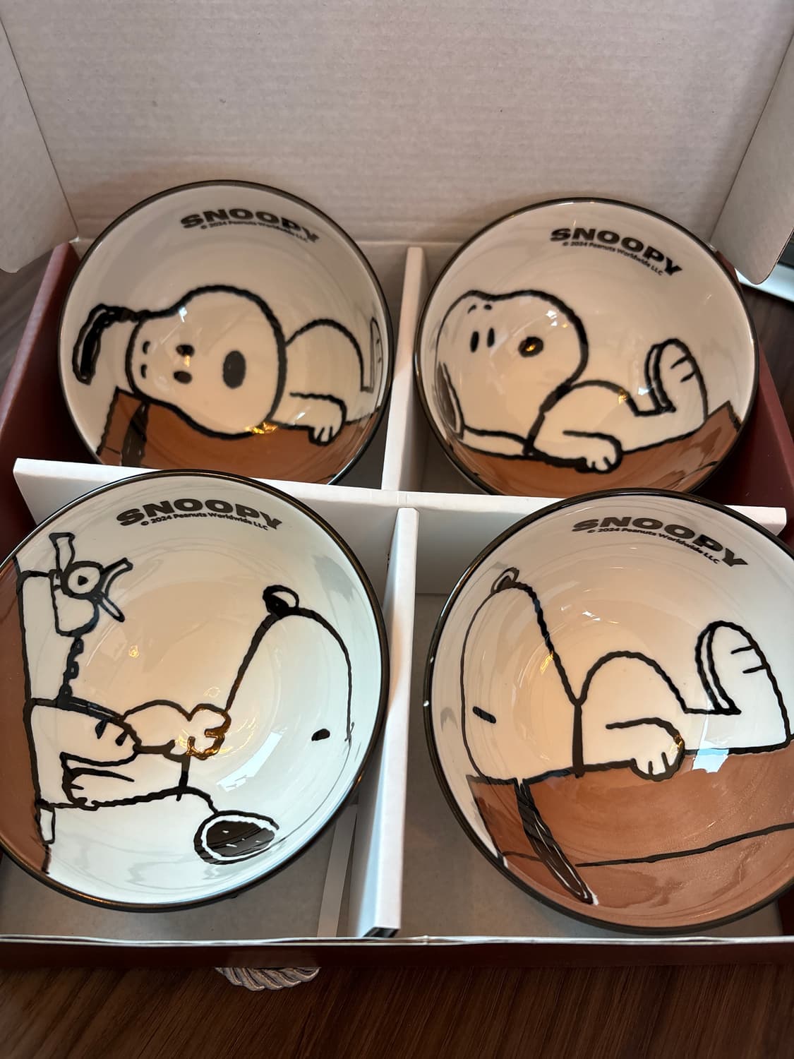 스누피 세라믹 공기밥 4p 상품이미지1