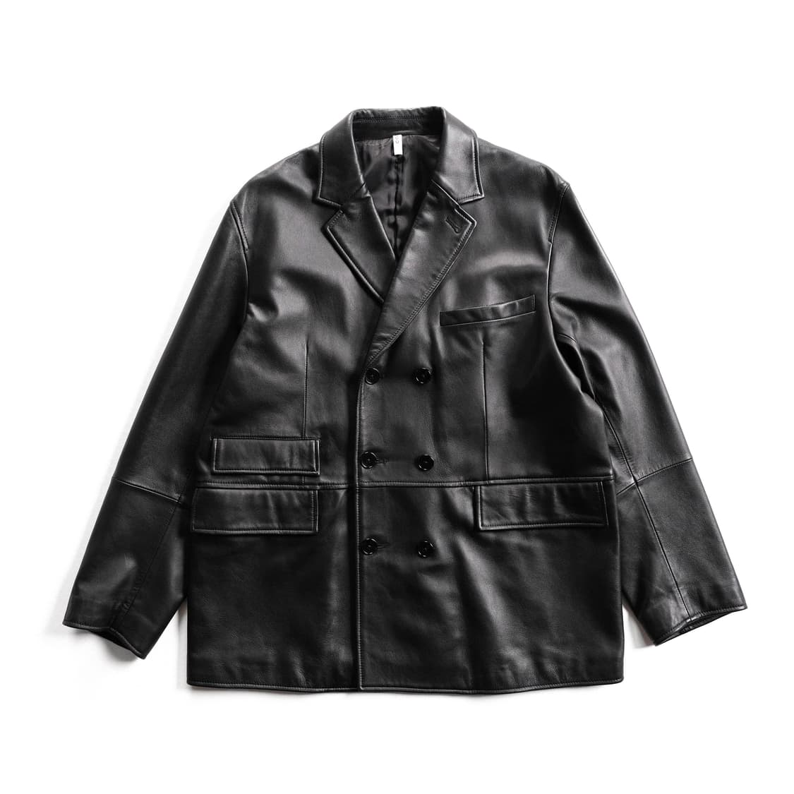 CCU 레더 양가죽 더블 브레스트 자켓 2(100-105)사이즈 블랙 상품이미지5