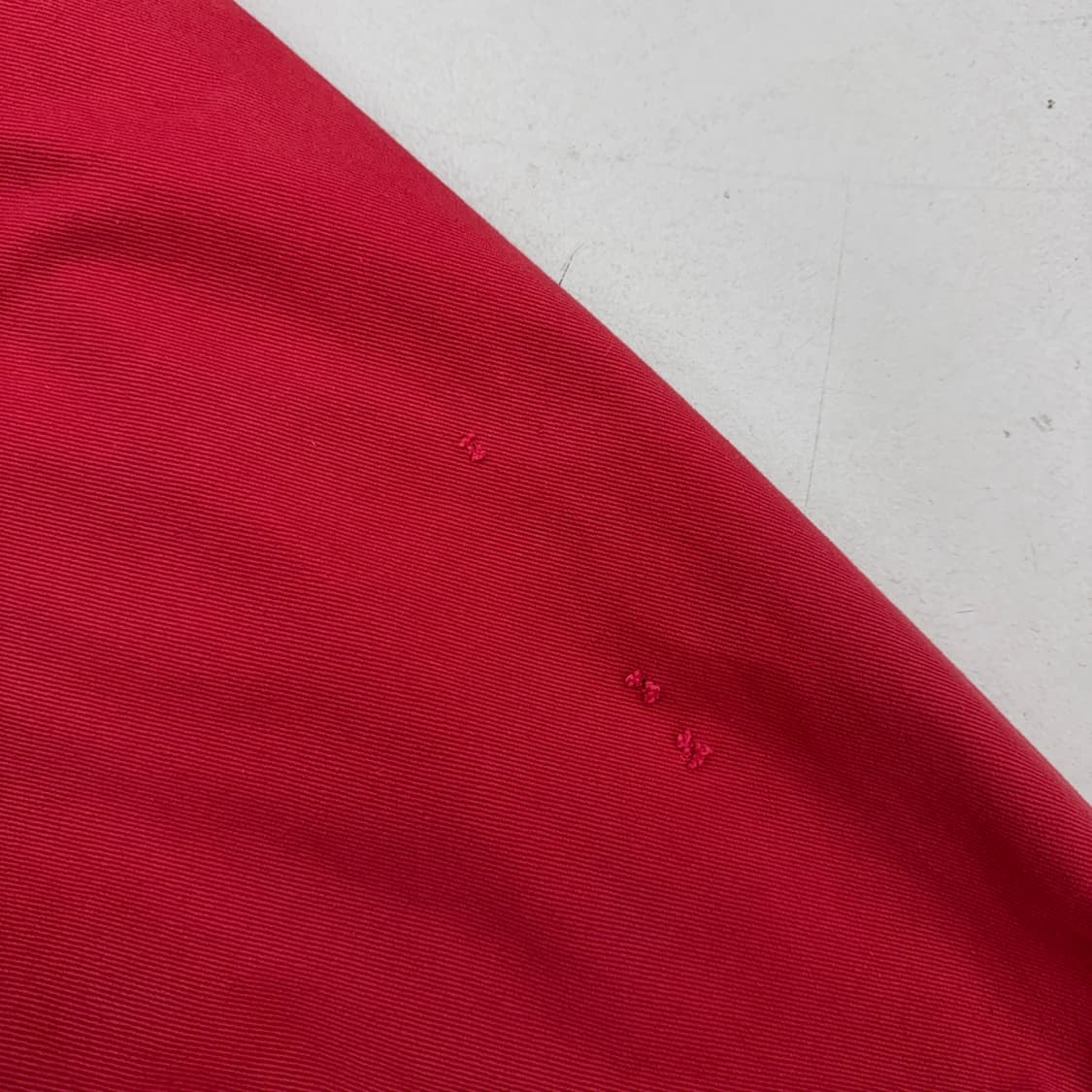 90s 올드스쿨 검빨 배색 코튼 바시티 자켓 상품이미지6