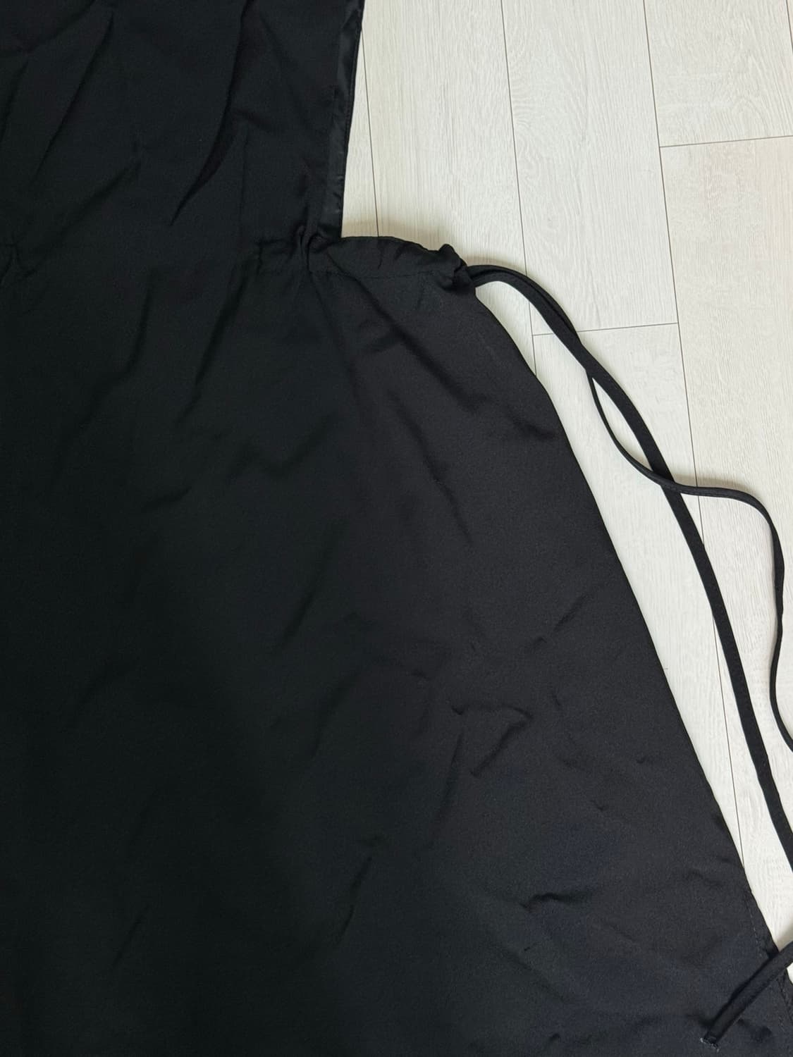 블랙 에이프런 롱 드레스 상품이미지3