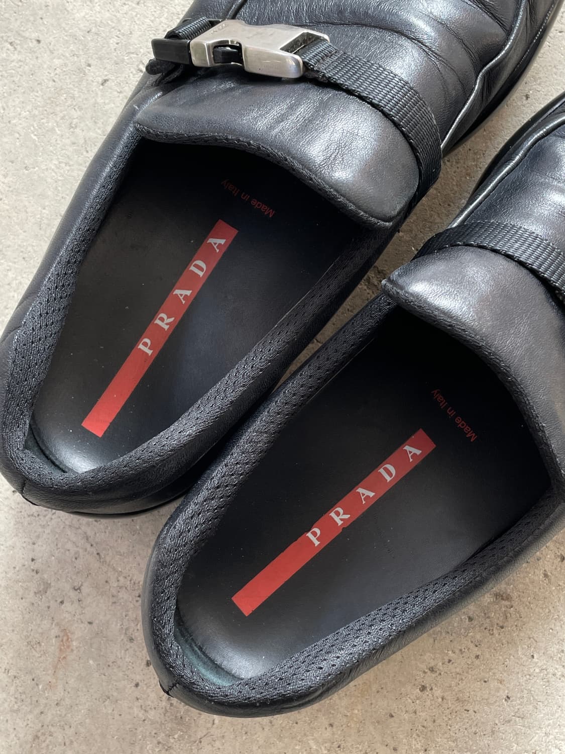 00s Prada Sports Buckle Black Loafers  상품이미지8