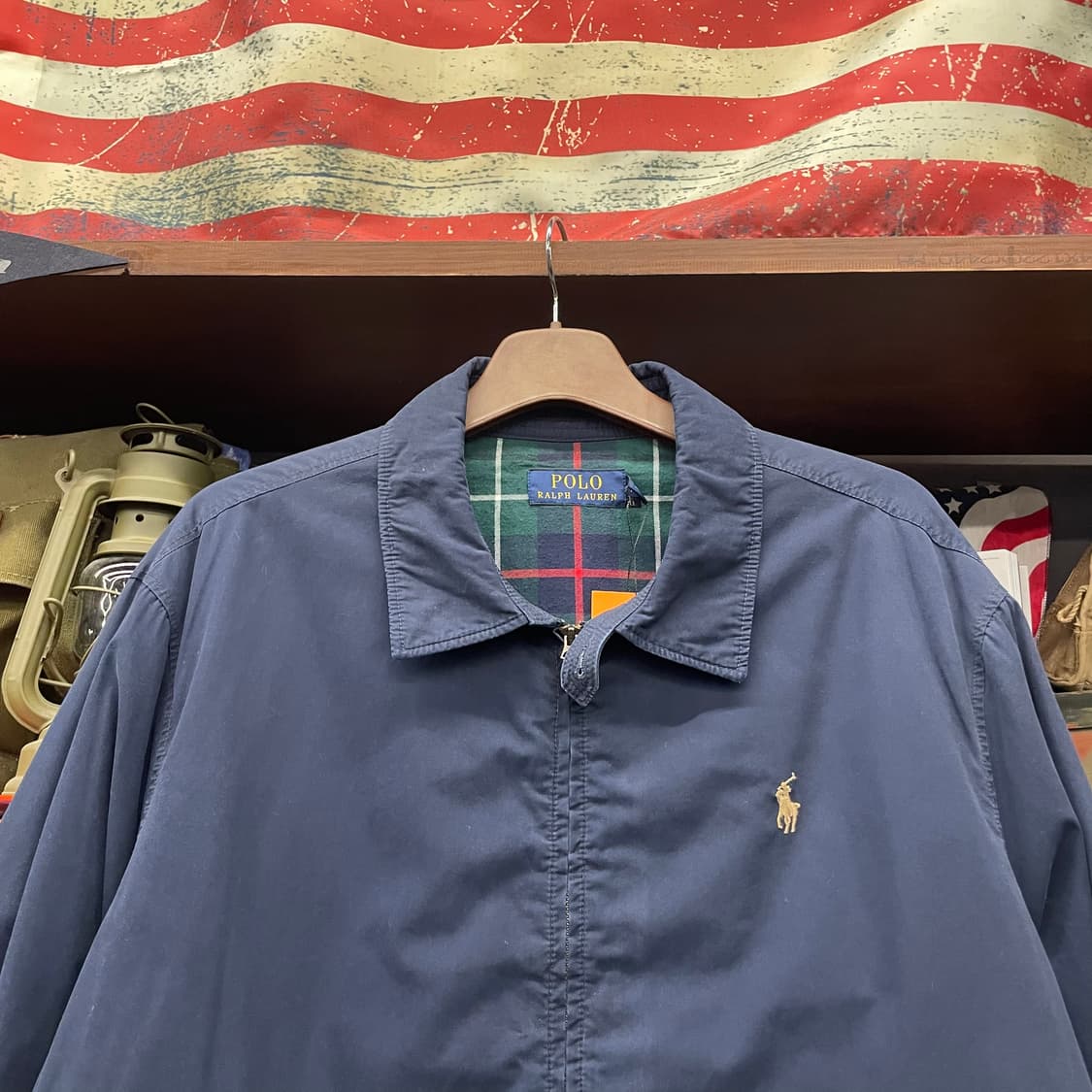 폴로 랄프로렌 신형 라벨 체크 라이닝 스윙탑 블루종 자켓 상품이미지3