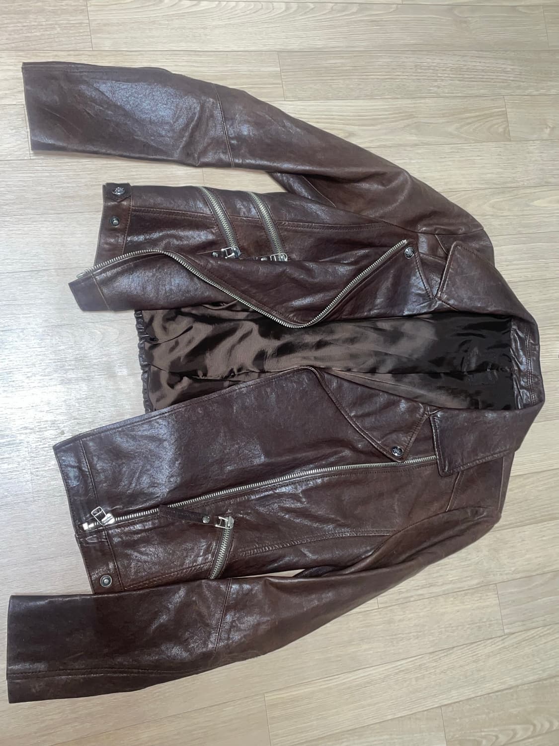 빈티지 라이더자켓 가죽자켓 오네갸루 브이계 그런지 펑크 상품이미지3