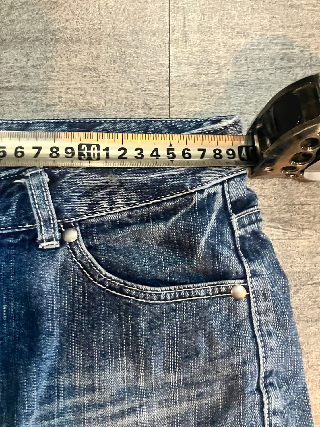 일본빈티지 올드스쿨아메카지 하구미너드남 사이드버튼 하프팬츠 반바지 상품이미지2