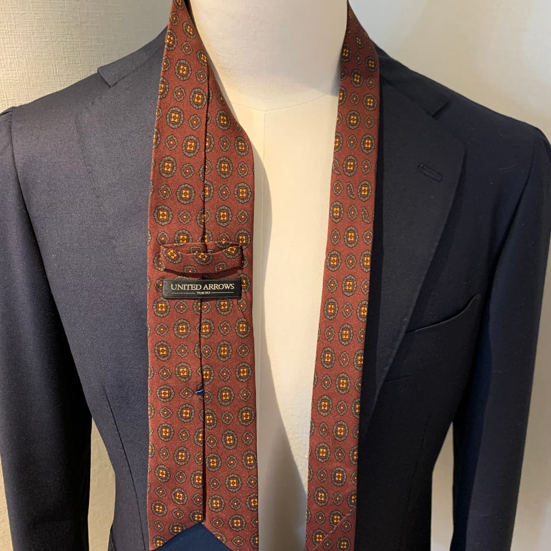 유나이티드 애로우즈 클래식넥타이 A+등급 최상급 100실크 8cm 상품이미지2