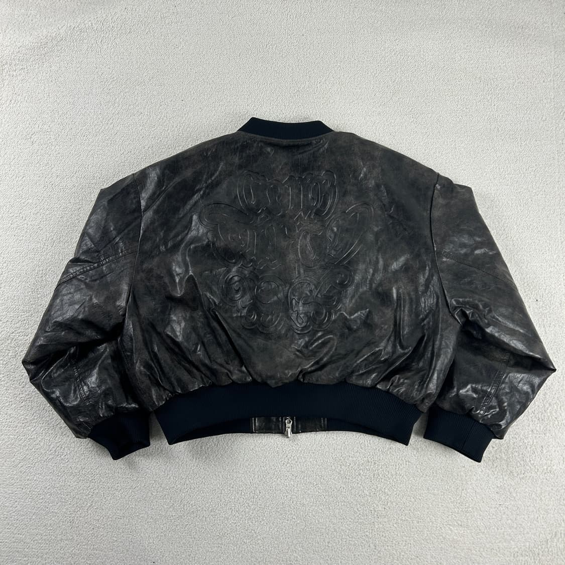 팬시클럽 빅로고 퀼팅 리버시블 엠보 점퍼 블랙 상품이미지5