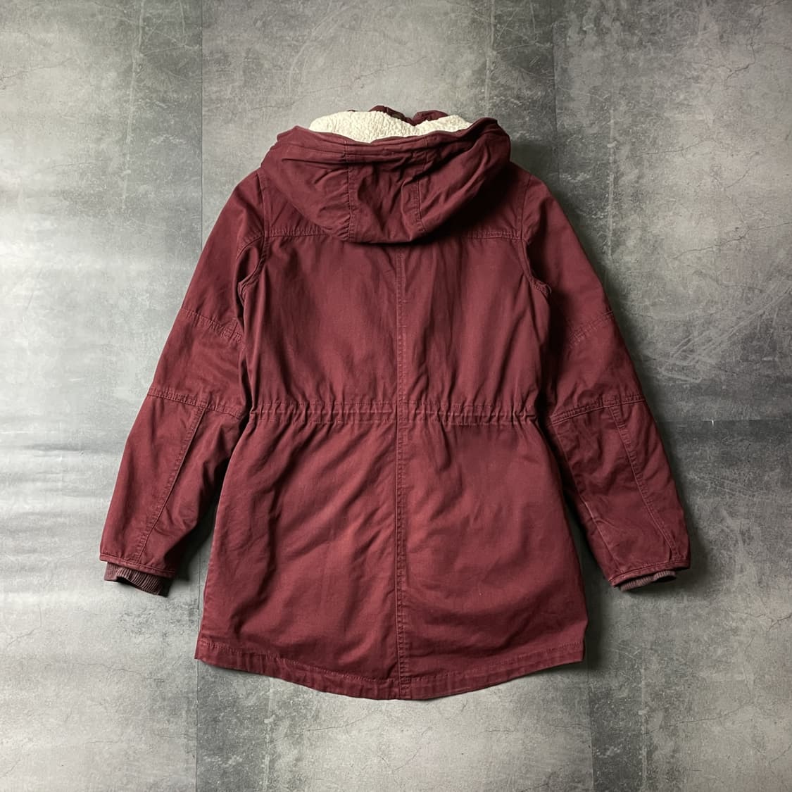 GARAGE 빈티지 와인 퀄팅안감 후드파카 A00336 상품이미지6