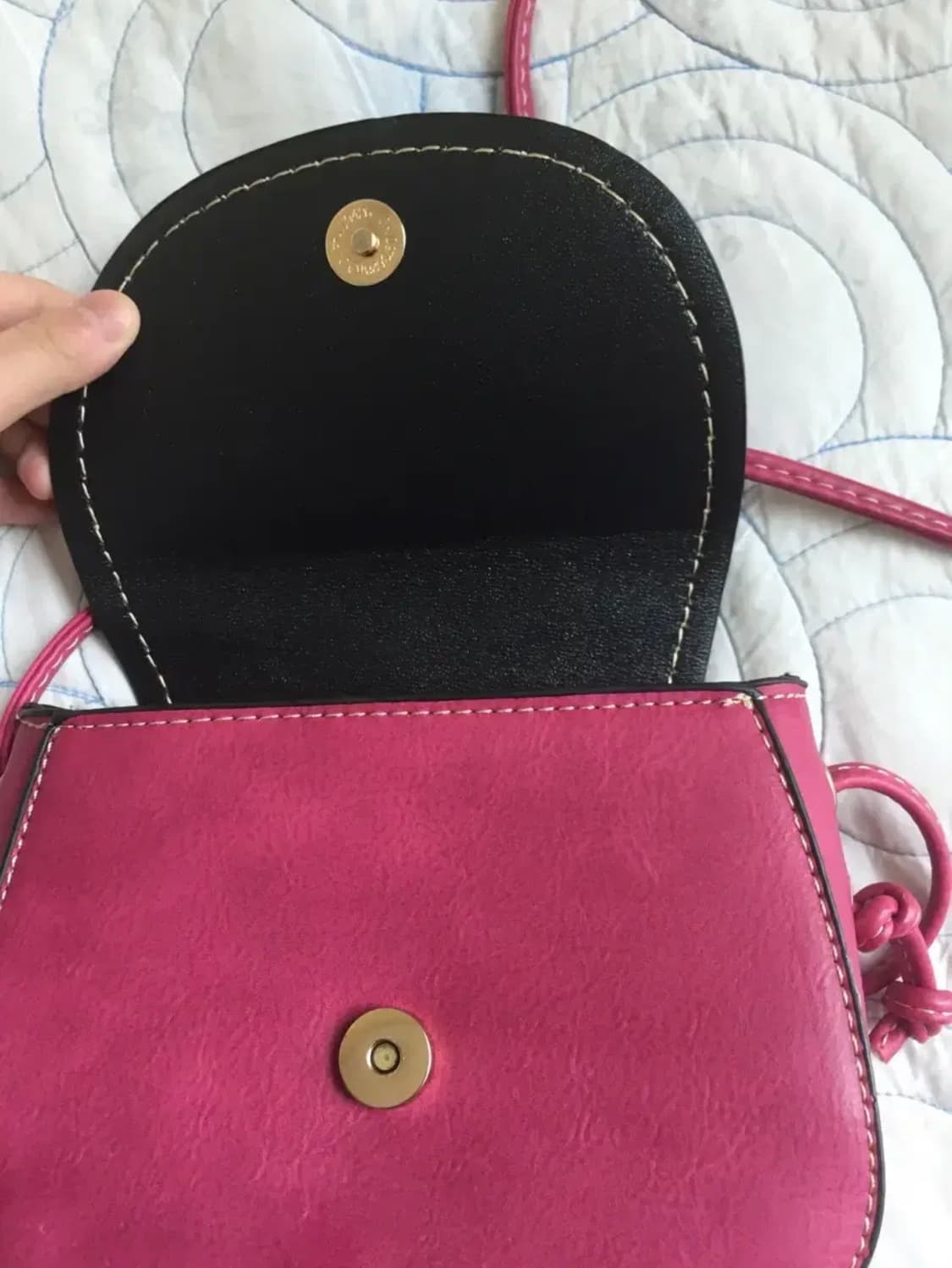 빈티지 핑크 미니 크로스백  상품이미지8