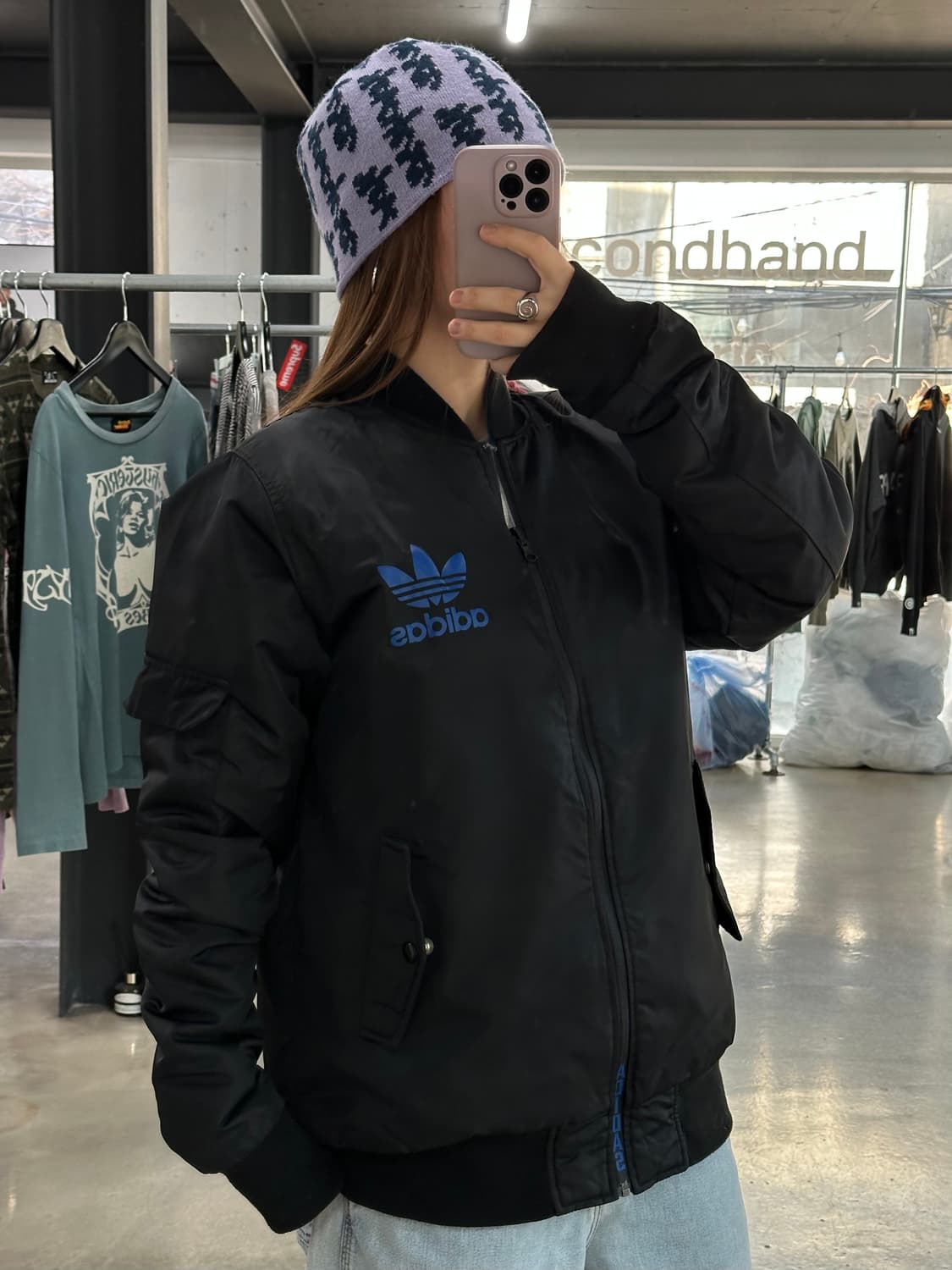 아디다스 리버시블 파이어버드 빅로고 Ma-1 항공점퍼 상품이미지5