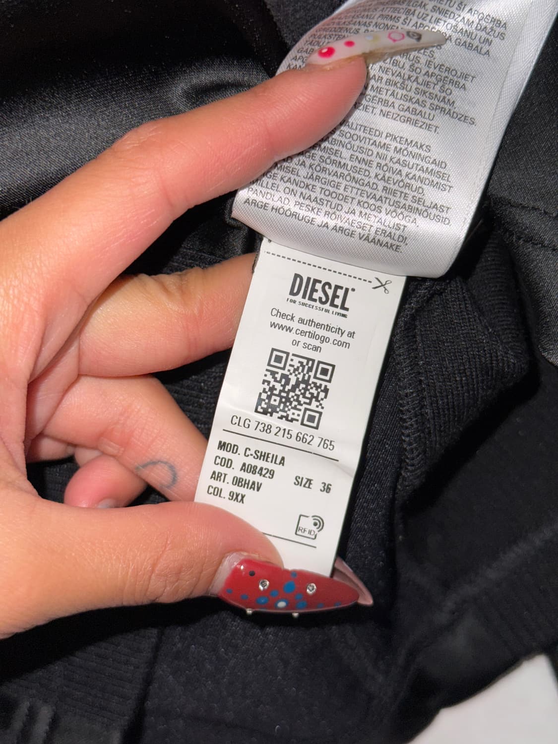 DIESEL satin crop jacket black 상품이미지7