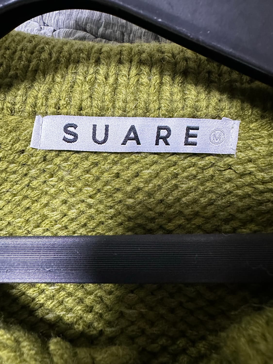 수아레 니트 가디건 카키색 상품이미지5