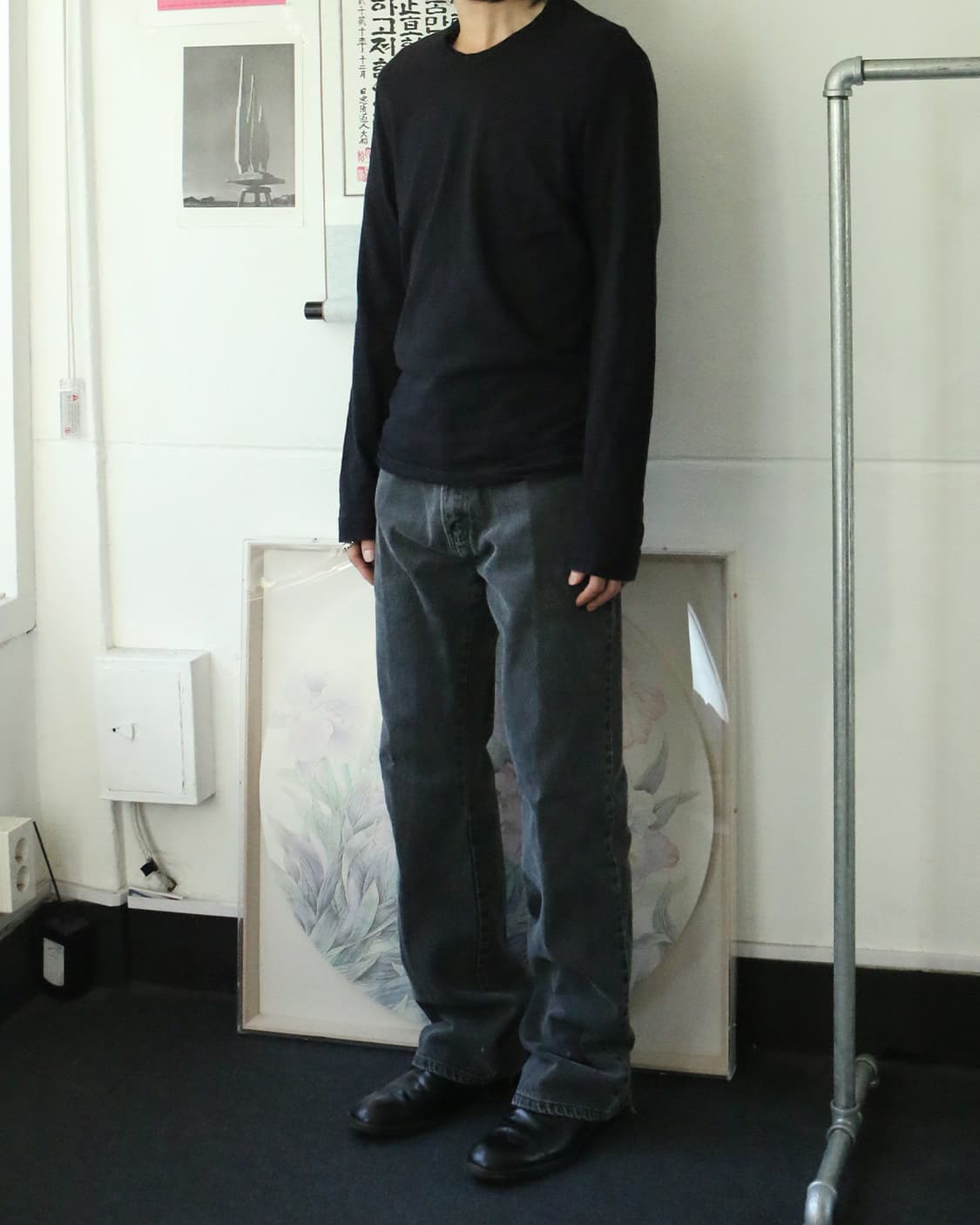 리바이스 517 흑청 부츠컷 데님 팬츠   상품이미지2