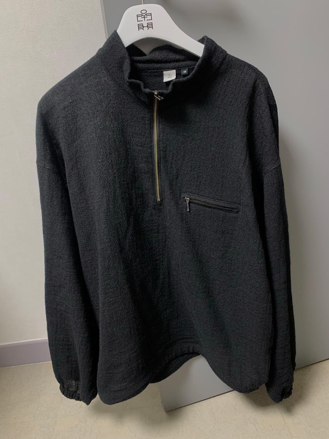 폴리테루 보일드 울 하프집업 초판 3사이즈 상품이미지3