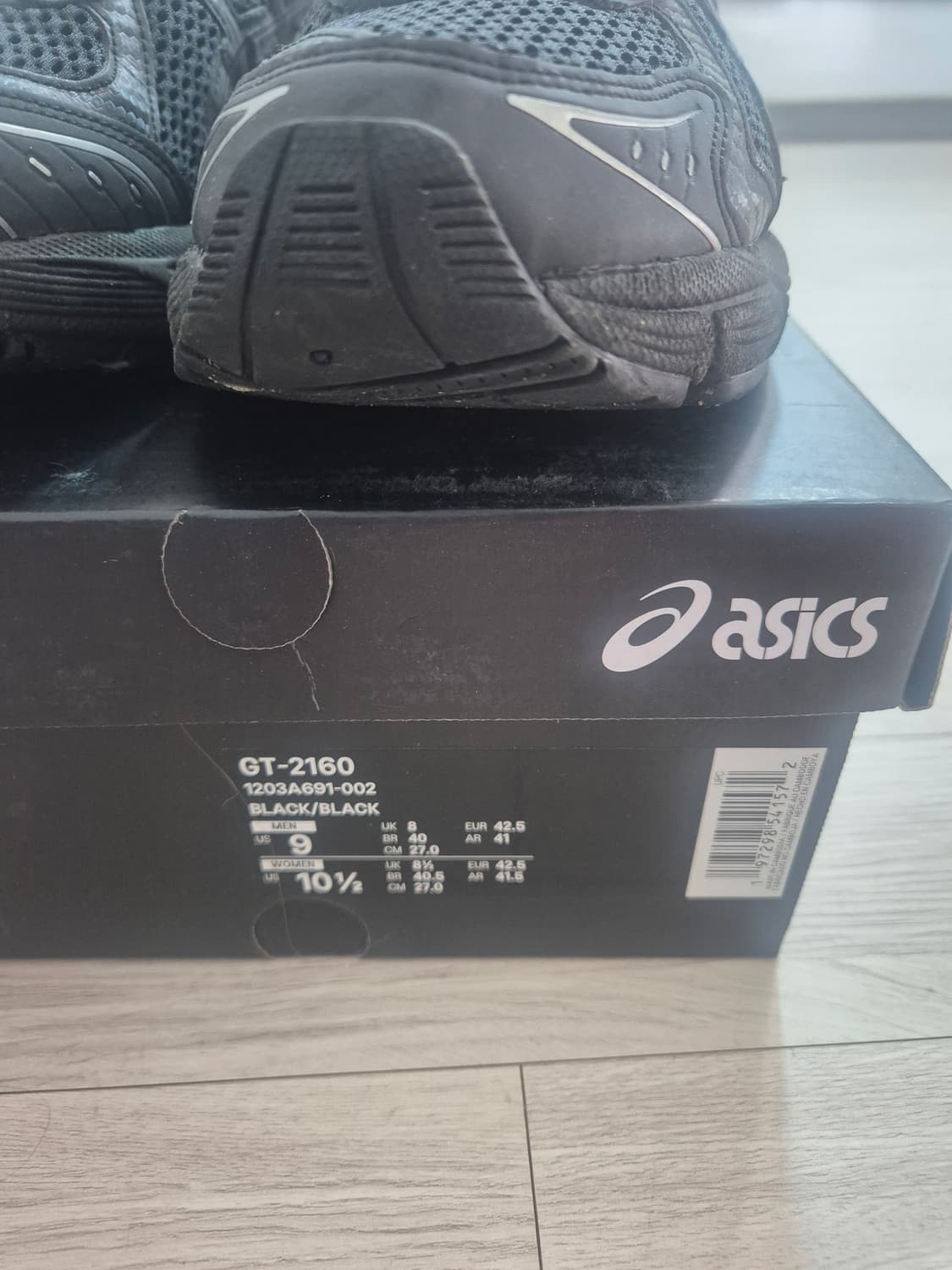 아식스 x JJJ자운드 GT-2160 블랙 퓨어 실버-270사이즈 상품이미지5
