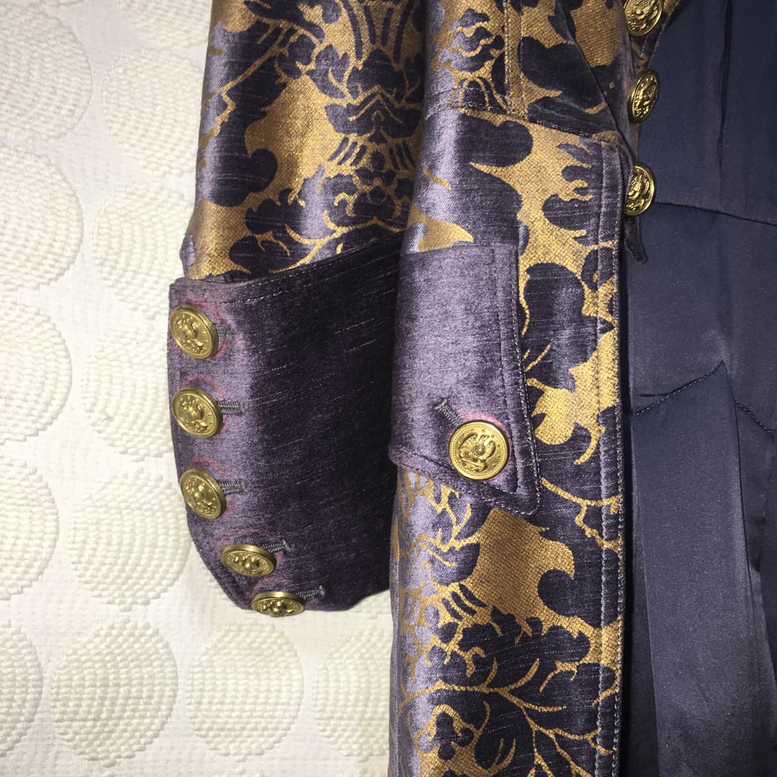 피에르 발망 바로크 자카드 벨벳 밀리터리 롱 자켓 상품이미지7