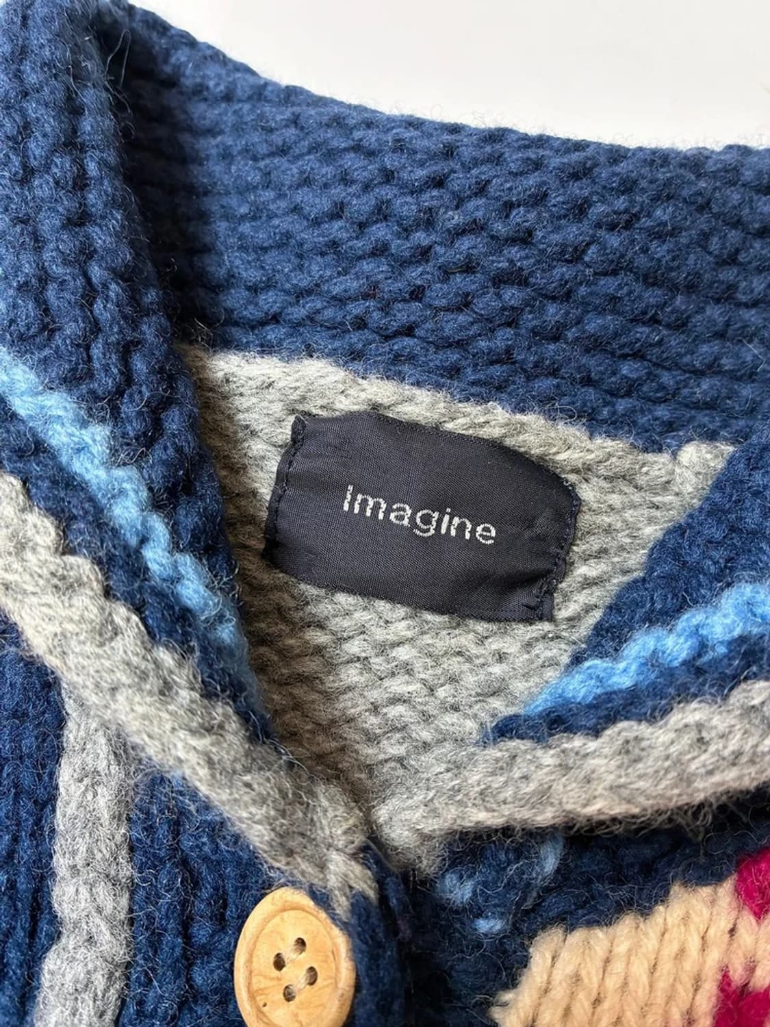 IMAGINE 80's 핸드메이드 멀티 니트 가디건 PN8543 상품이미지7