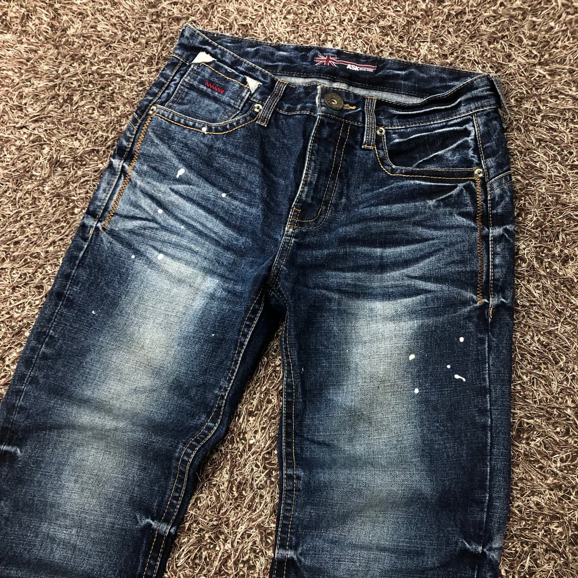 ASK 워싱 페인팅 데님 팬츠 상품이미지2